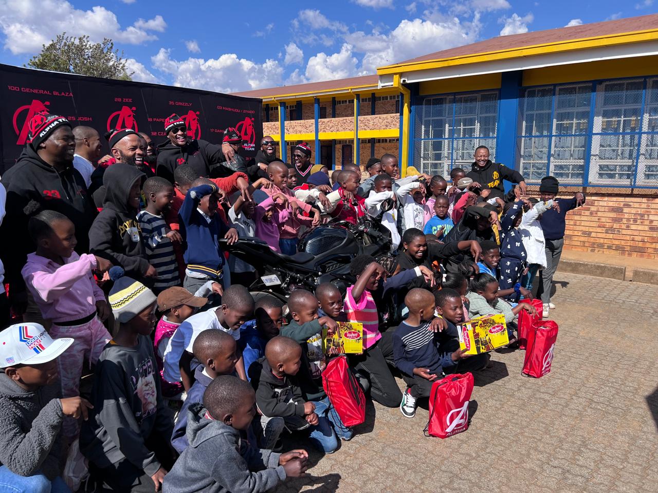 Learners with their Alpha Team packs